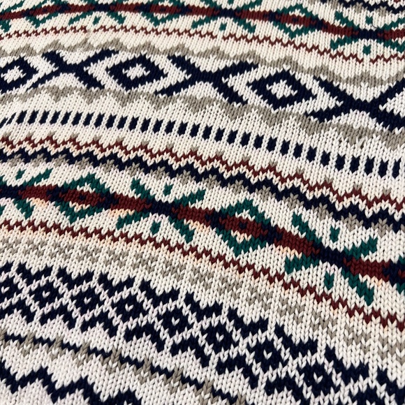 Vintage Nordic Chunky Knit Sweater Fair Isle Ski Chalet Lopapeysa Mens Med - Picture 5 of 8